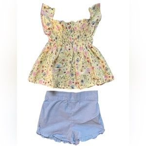 Floral girls summer short set. Size 4